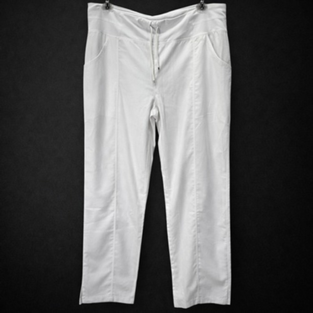 Grey's Anatomy Scrub Pant Womens XLT White Active Wide Leg Pockets Medical Nurse